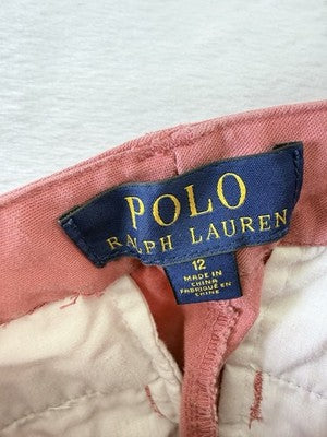 Polo Ralph Lauren Boys Pants 12 Pink Chinos Flat Front