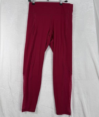 CALIA Women's Inspire Mesh Red Leggings Sz XL Womens 7/8 Legging NWT $108 NEW