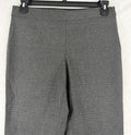 Rafaella Pants 8 Gray Side Zip Flat Front Windowpane Plaid Women