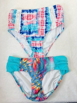 Venus Bikini Bottom Lot Small 4 Womens Blue Swimsuit Bottoms