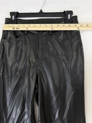 H&M Divided Faux Leather Pants 2 Straight Leg Womens H And M HM
