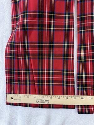 J Crew Kelsey Pant 4 Red Tartan Plaid Flare Pants Womens