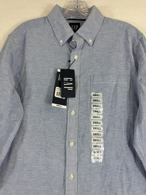 Gap Mens Shirt Small Oxford Button Down Blue Long Sleeve New NWT