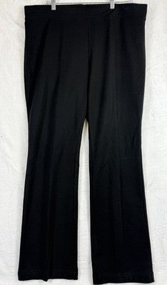 J Jill Pure Jill Bootcut Pants Large Black Knit Pull On Women Pima Modal Stretch