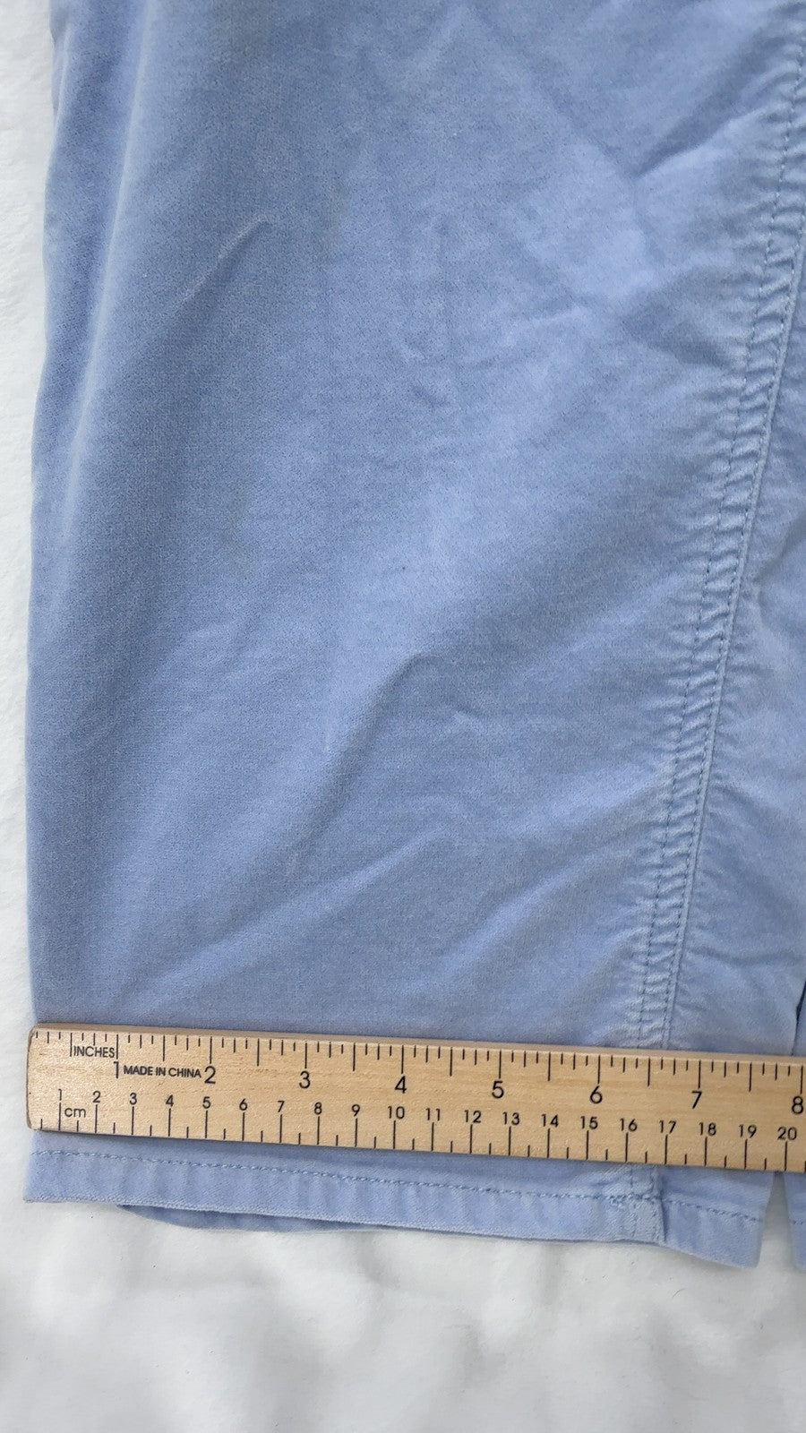 Talbots Velveteen Straight Leg Pants 18W Womens Light Blue Plus Size