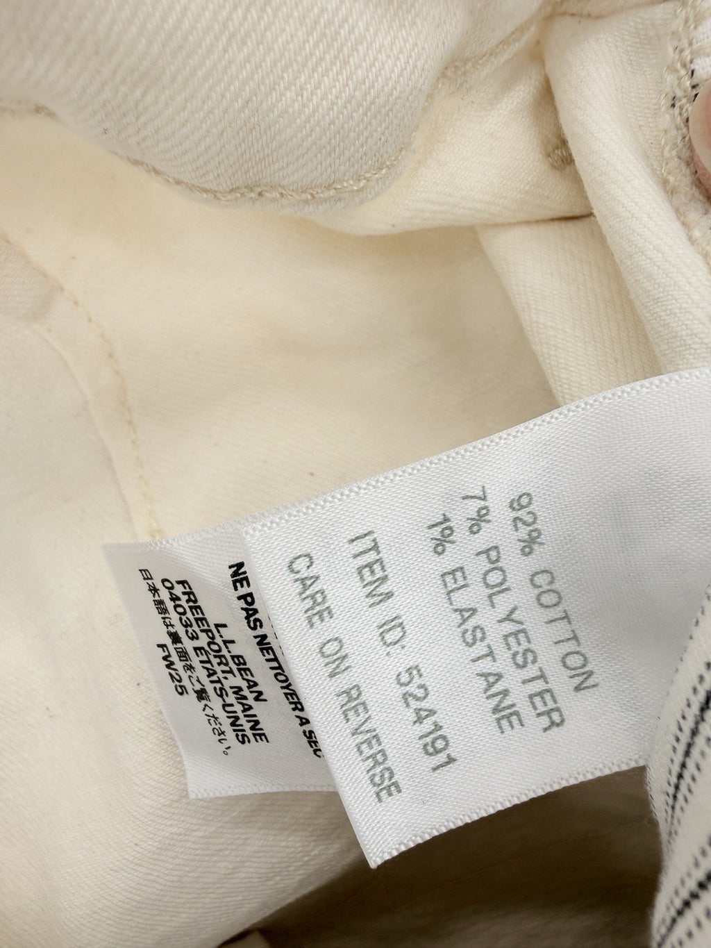LL Bean Jeans 10 Petite Straight Leg Natural Classic Fit Womens