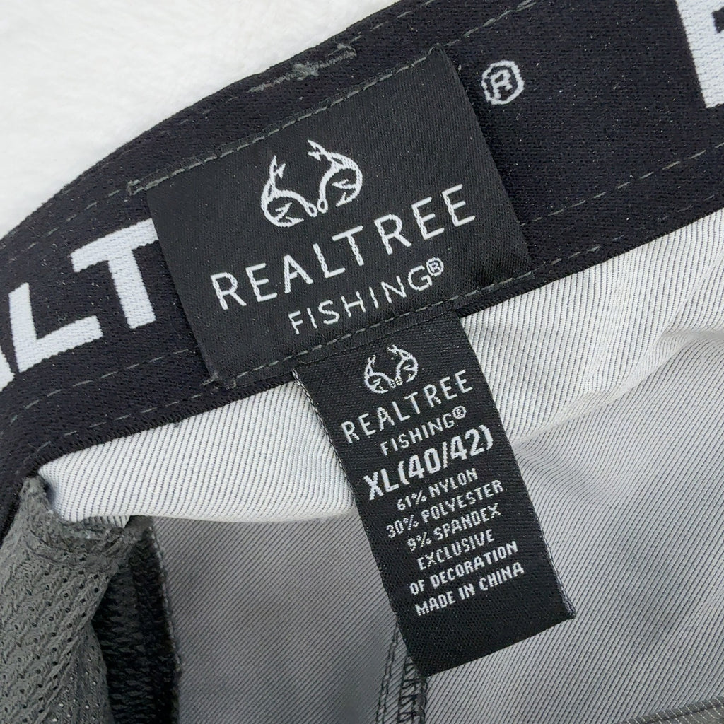 Realtree Fishing Cargo Shorts XL 40 42 Mens Gray Belted 9” Nylon Stretch