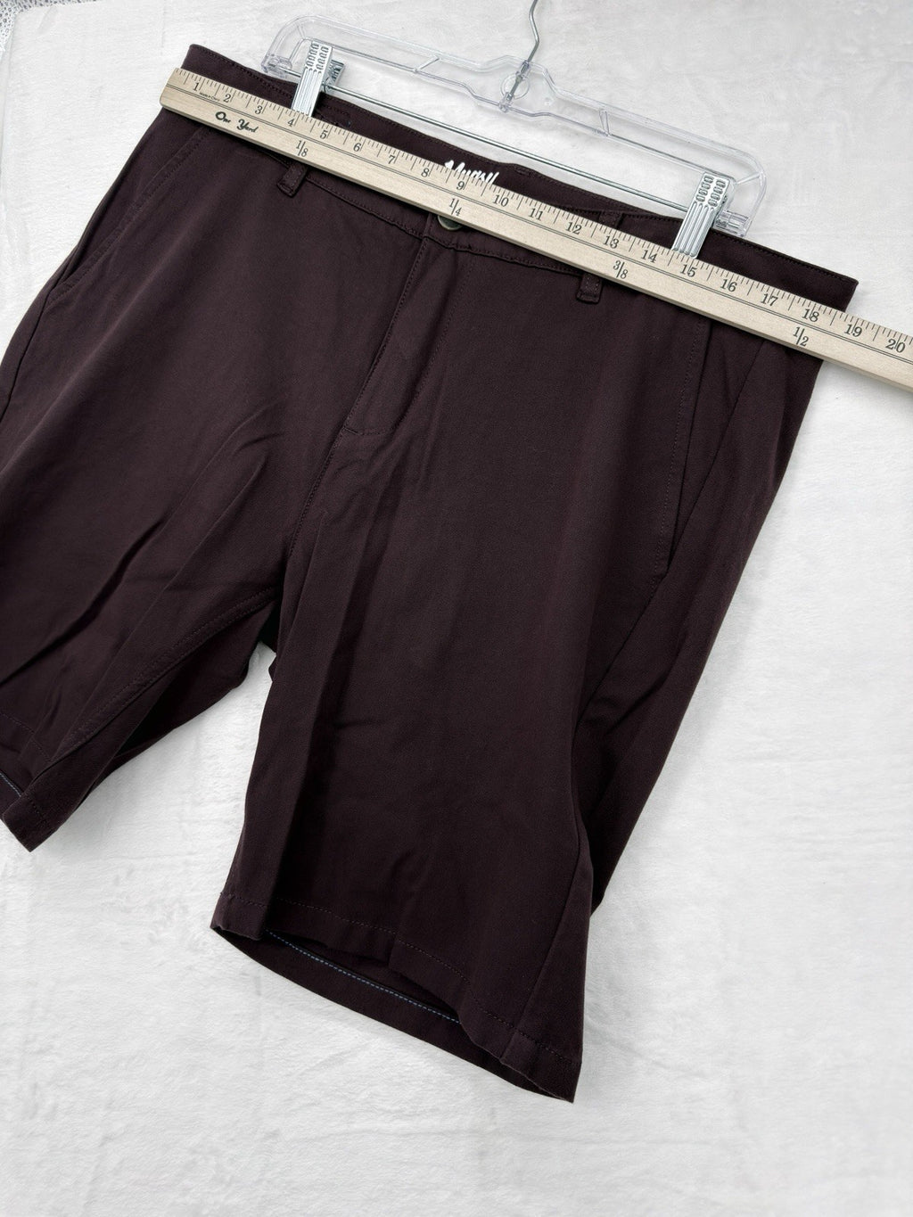 Mugsy Shorts 36 Ports 9” Maroon Chino Mens