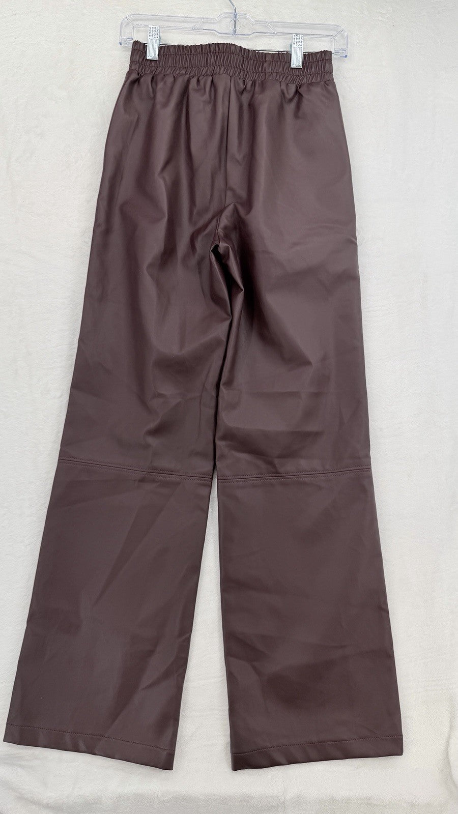 We’re All Pretty Girls Faux Leather Pants XS Burgundy Pull On Straight Leg New
