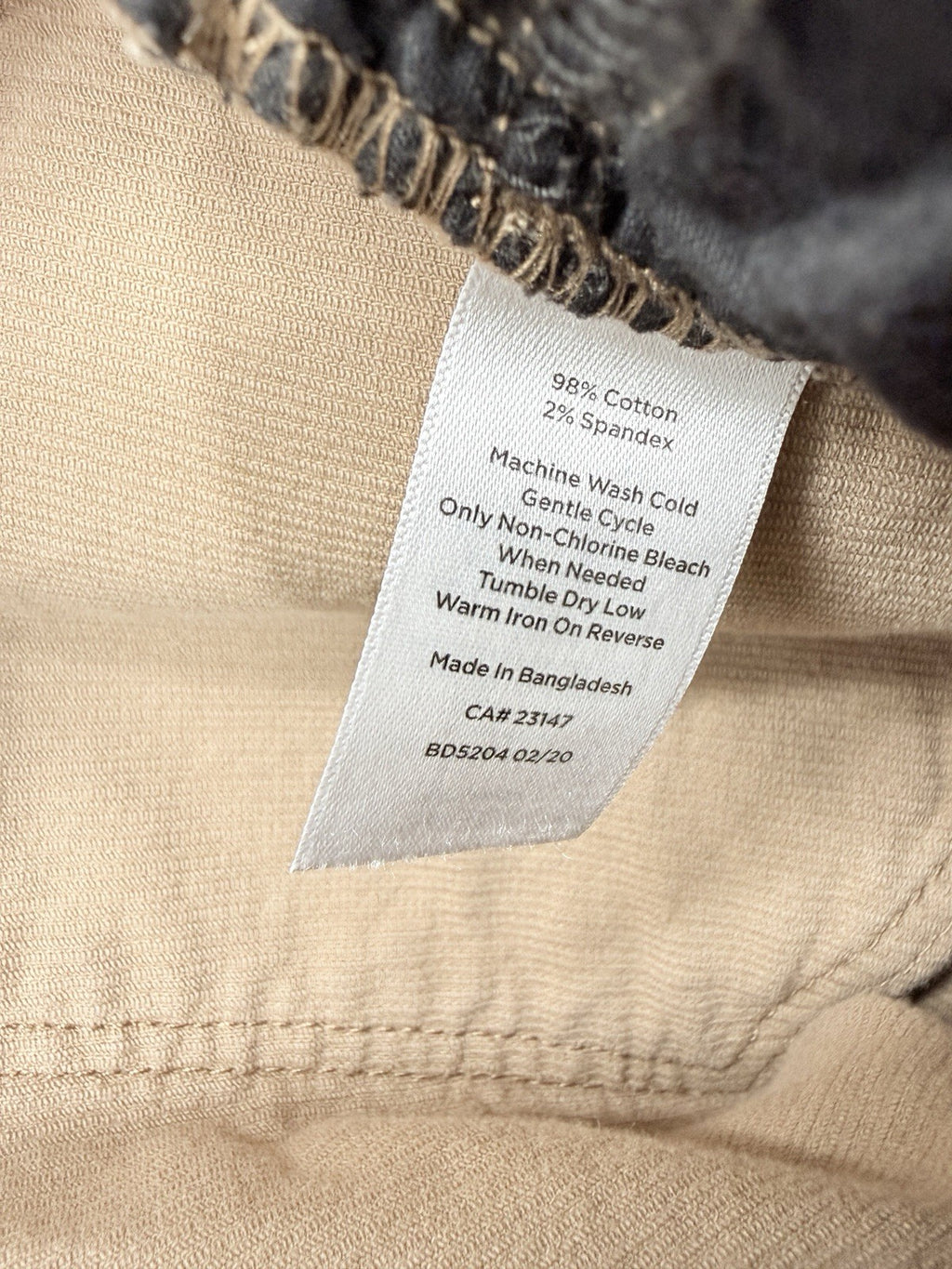Talbots High Waist Straight Leg Corduroy Pants 4P 4 Petite Womens Camel Beige
