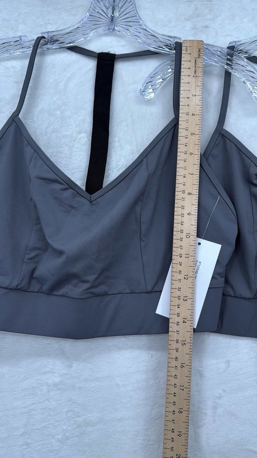 BalTogs Bra Top XL Womens Dance Dancewear Gray Bal Togs Sports Lot 2 New NWT