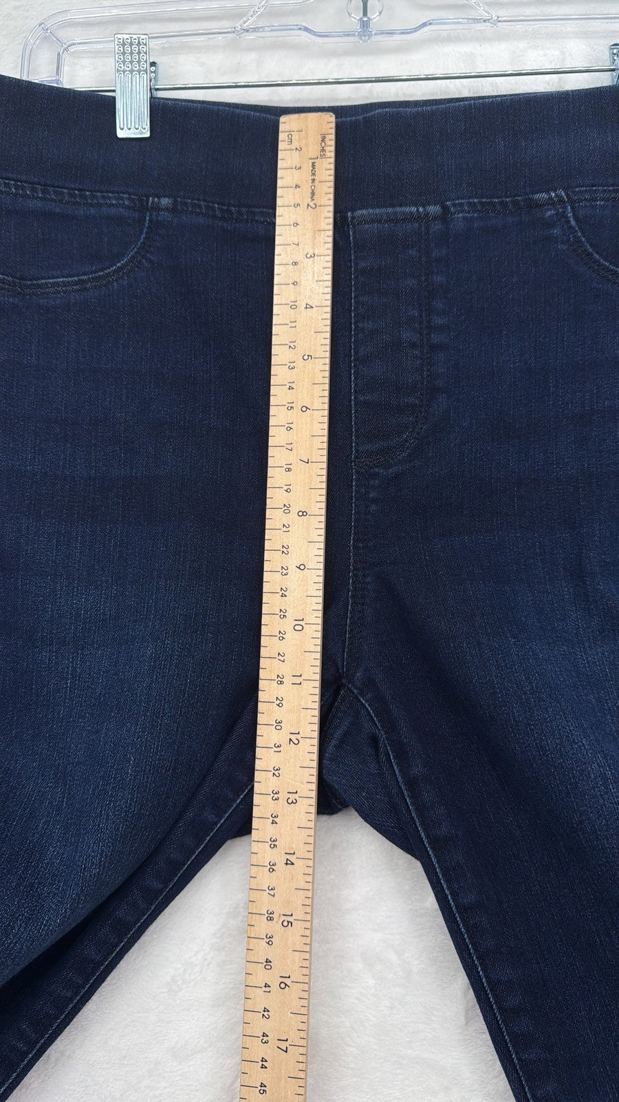 Talbots Pull On Jegging Jeans 10 Womens Dark Blue Stretch Denim