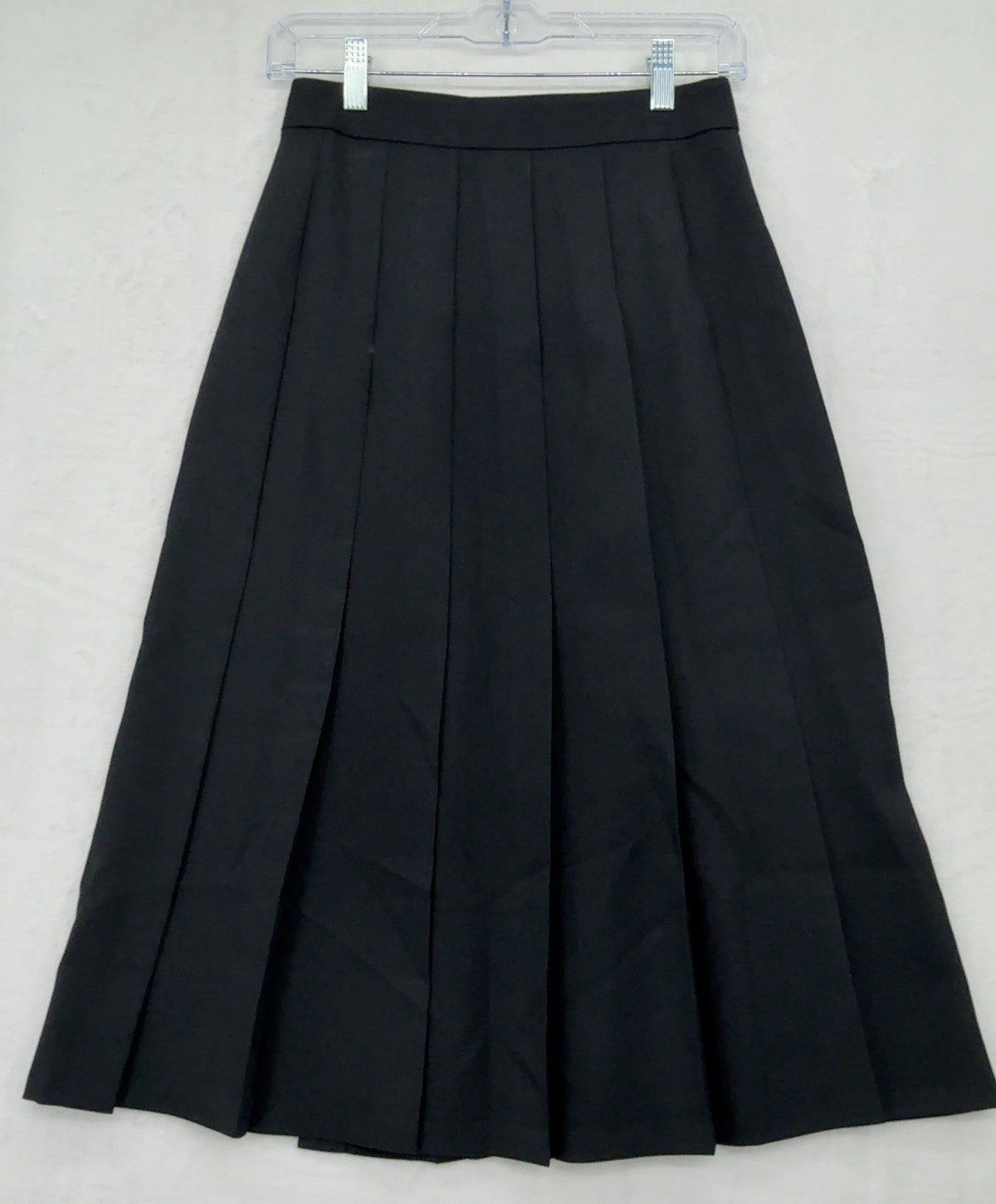 GU Wrap Pleated Midi Skirt Small Women Black Uniqlo Dark Academia New NWT