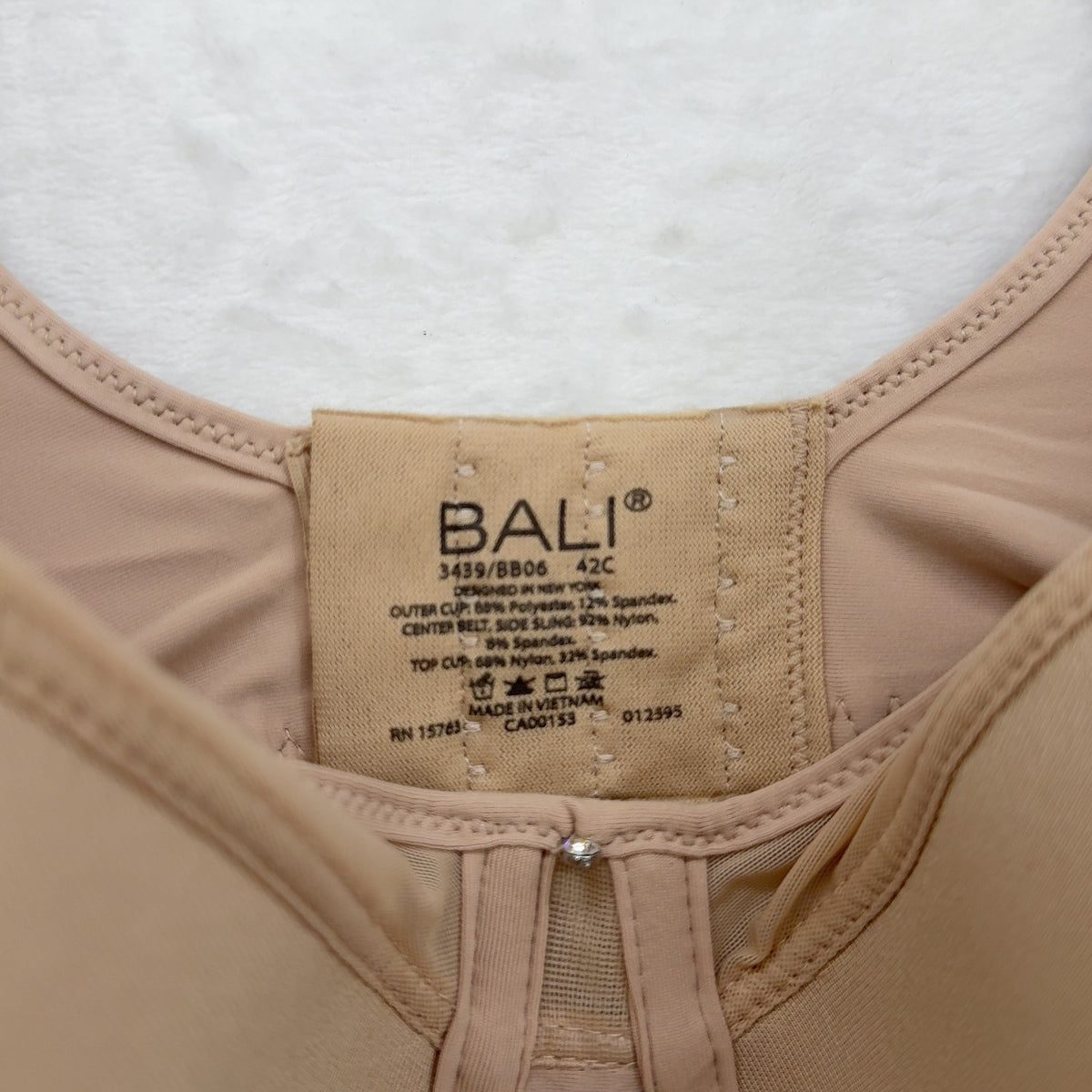 Bali Bra 42c 3439 Smoothing Underwire One Smooth U Womens Beige