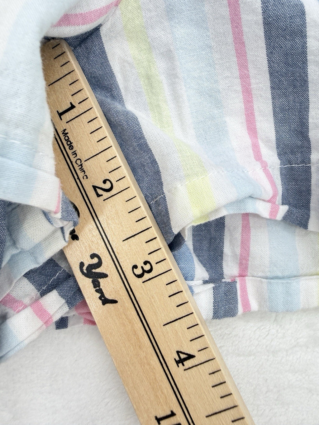 Gap Body Pajama Shorts Large Womens 100% Cotton Poplin Blue Pink Striped Womens