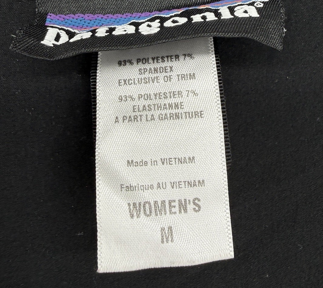 Patagonia Womens Medium Jacket Soft Shell Adze Full Zip Jacket Windproof Black