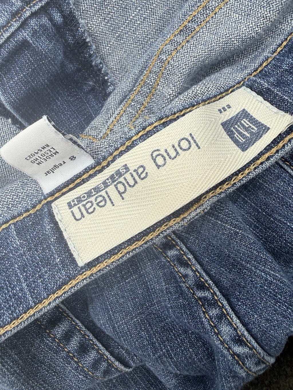 Vintage Gap Long And Lean Jeans 8 Womens Blue Bootcut Stretch