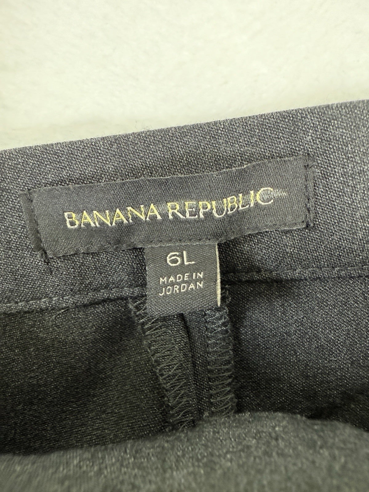 Banana Republic Devon Pants 6 Long Charcoal Gray Women 6L Side Zip