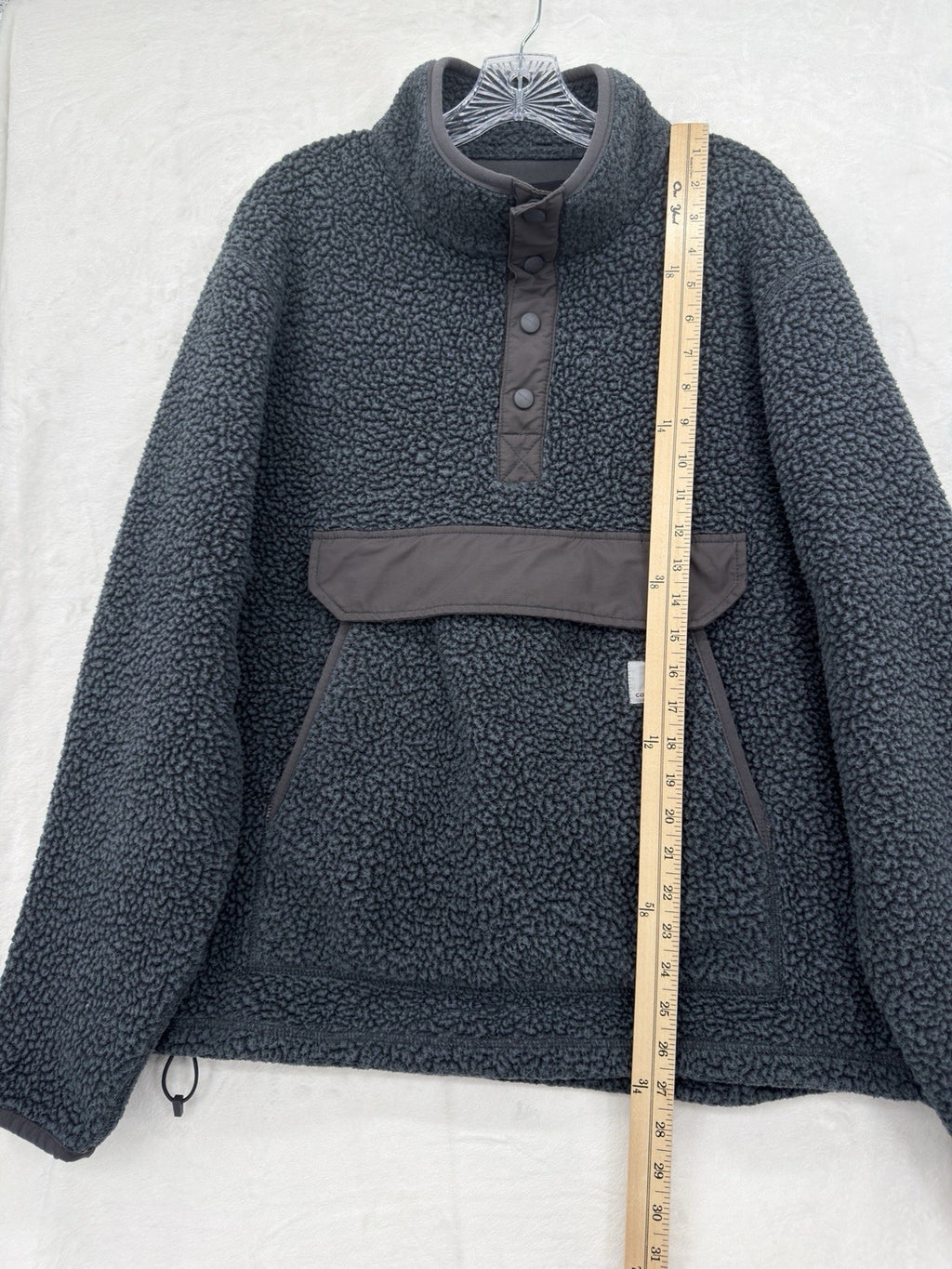 Carhartt Relaxed Fleece Fit Pullover Large Mens Blue Gray Seaside Heather