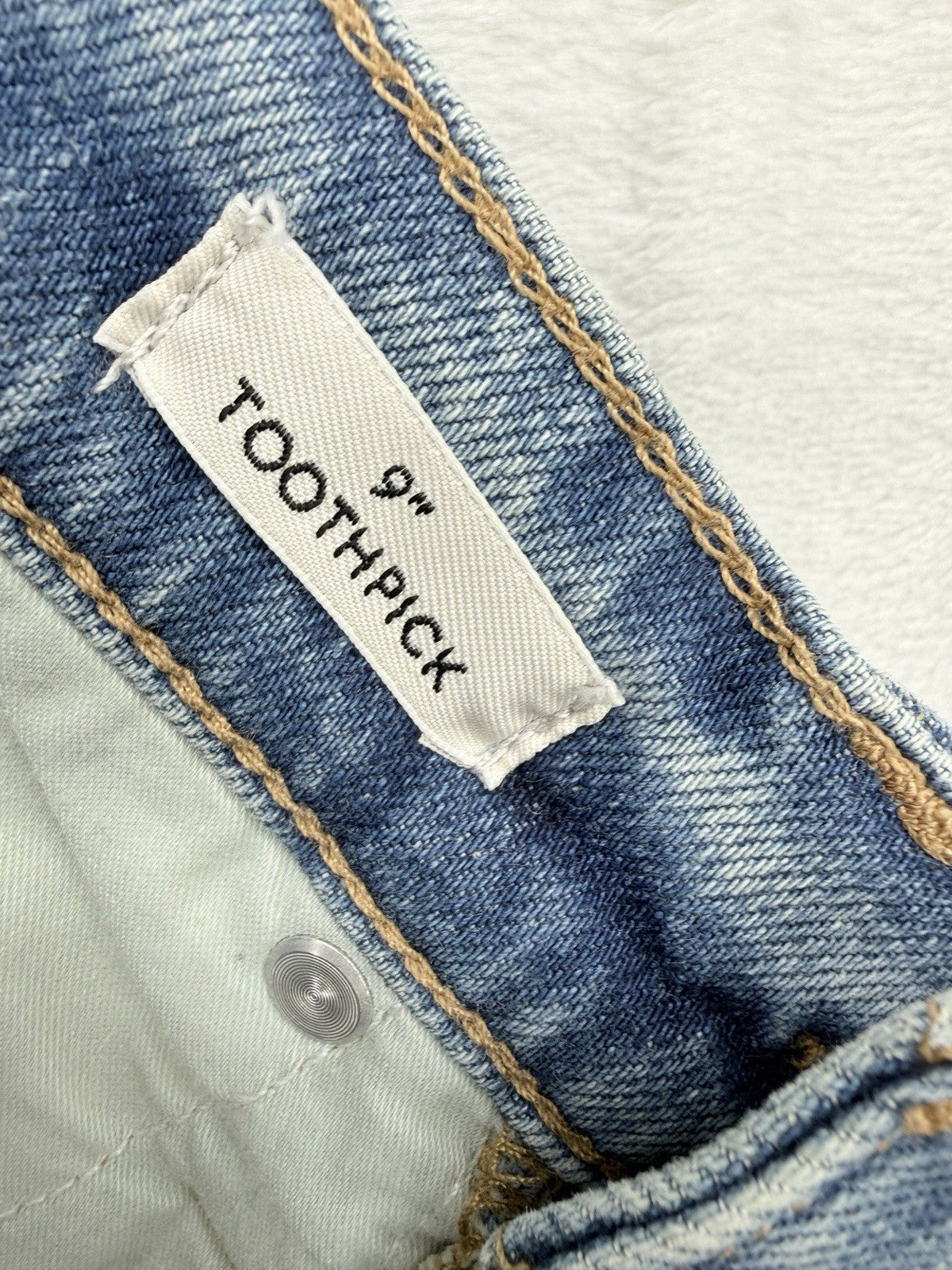 J Crew 9” High Rise Toothpick Jeans 25 Womens Blue Denim