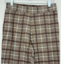 Marla Wynne Layers Pull On Pants 8 Womens Brown Plaid Stretch Slim Ankle