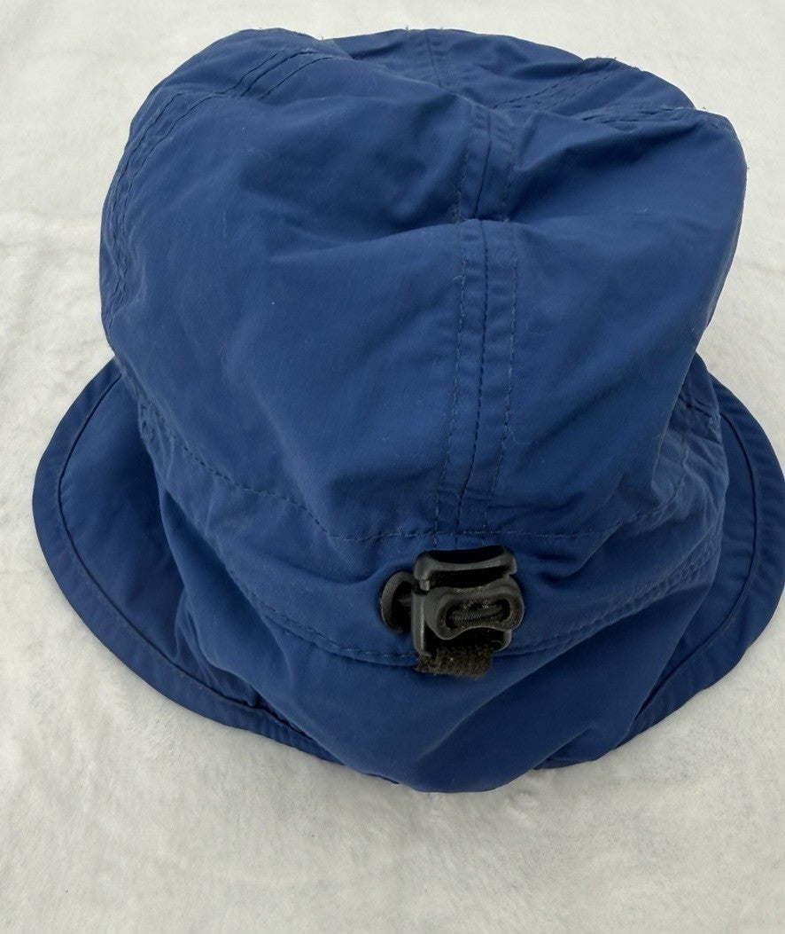 LL Bean Trapper Cap Vintage Fleece Lined Winter Ear Flaps Mens Large XL Blue Hat
