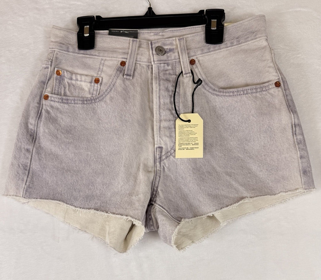 Levis 501 Shorts Women 26 Purple Cut Off Button Fly New NWT