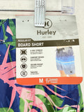 Hurley Board Shorts Medium Mens Blue Floral Unlined Pockets Swim Trunks 9” NWT