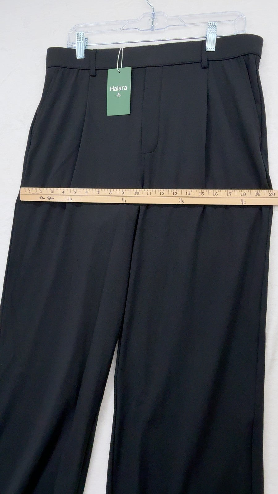 Halara Wide Leg Pants XL Petite Women Black Flex Day Stretch Pleated New NWT