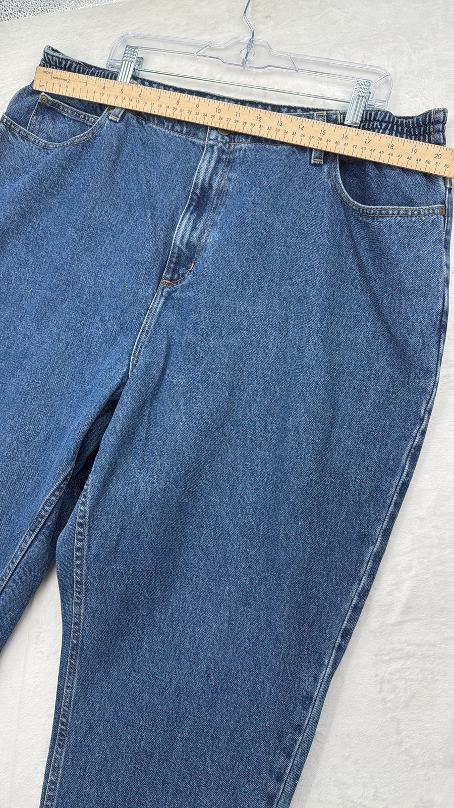 L.L.Bean Original Fit Relaxed Jeans 22W Regular Womens Blue relaxed fit 5-pocket