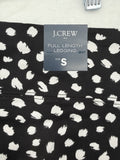 J Crew Everyday Leggings Small Black White Polka Dot Full Length Womens New NWT