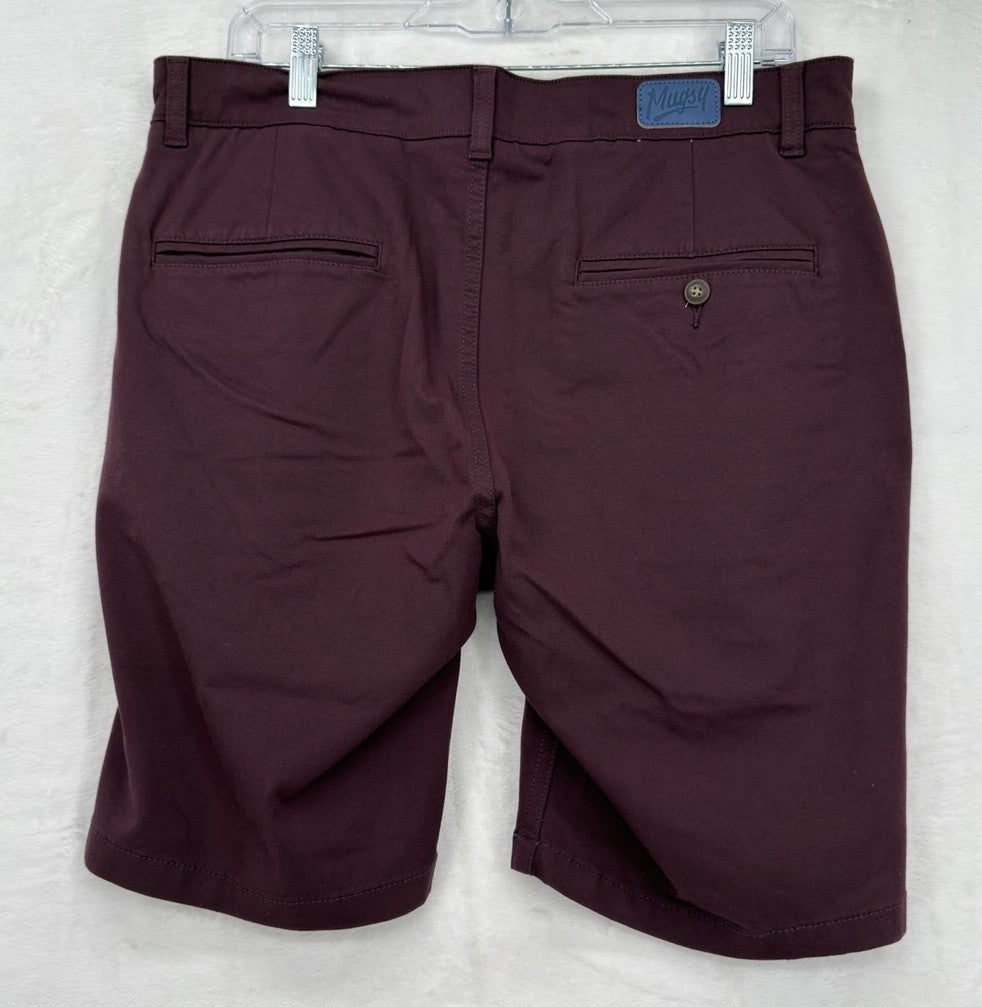 Mugsy Shorts 33 Ports 9” Maroon Chino Mens