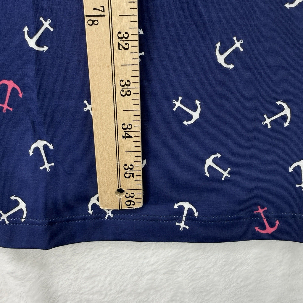 Ana Claire Dress Small Knit Navy Blue Nautical Anchor Clare Women New NWT