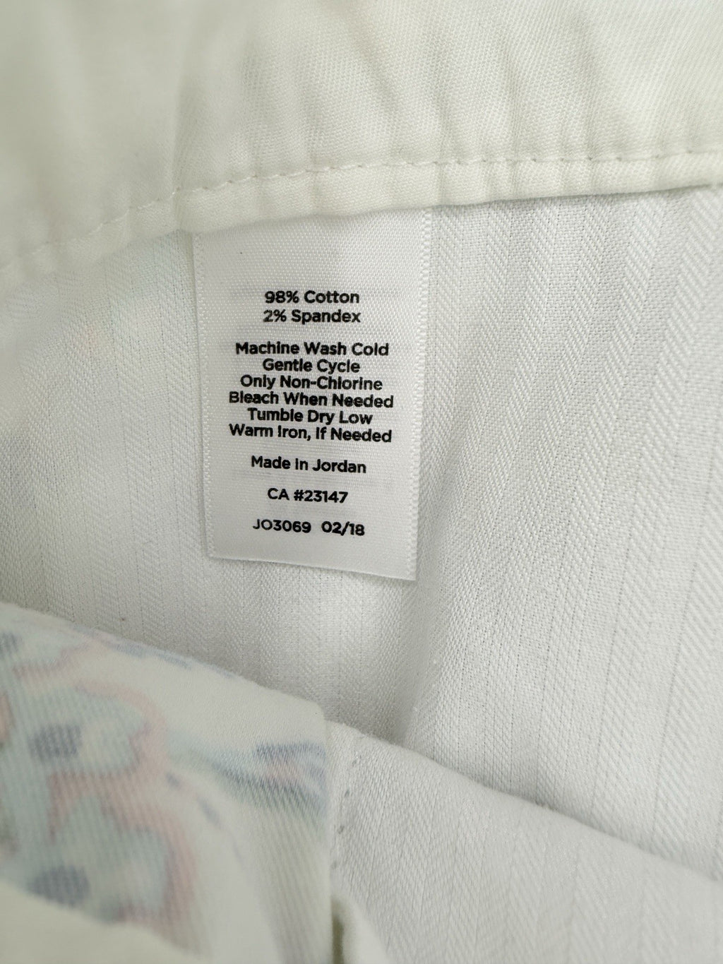 Talbots Perfect Skimmer Pants 12 Curvy White Paisley Print Womens Cropped