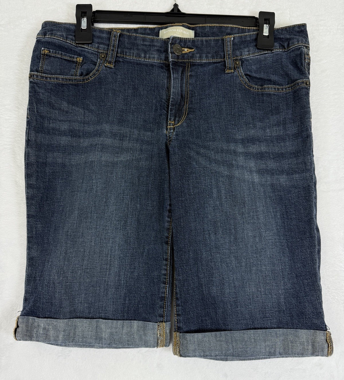 Banana Republic Denim Shorts 10 30 Womens Bermuda Jean Stretch