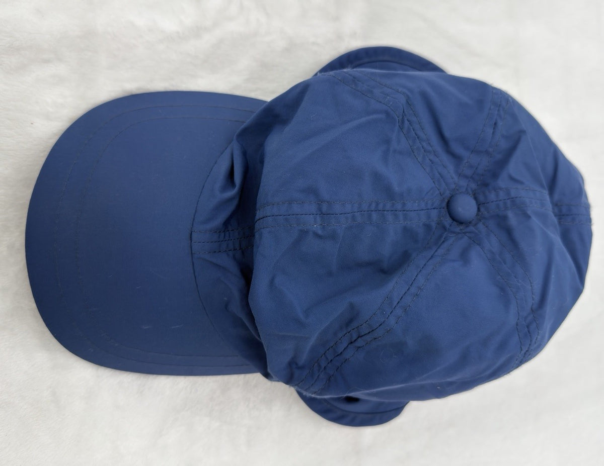 LL Bean Trapper Cap Vintage Fleece Lined Winter Ear Flaps Mens Large XL Blue Hat