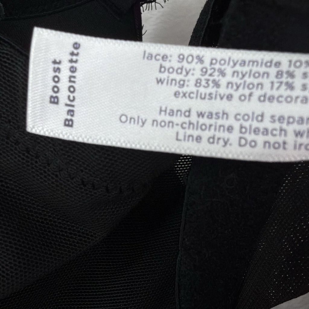 Cacique Bra 42F Boost Balconette Black Purple Strappy Lane Bryant New NWT