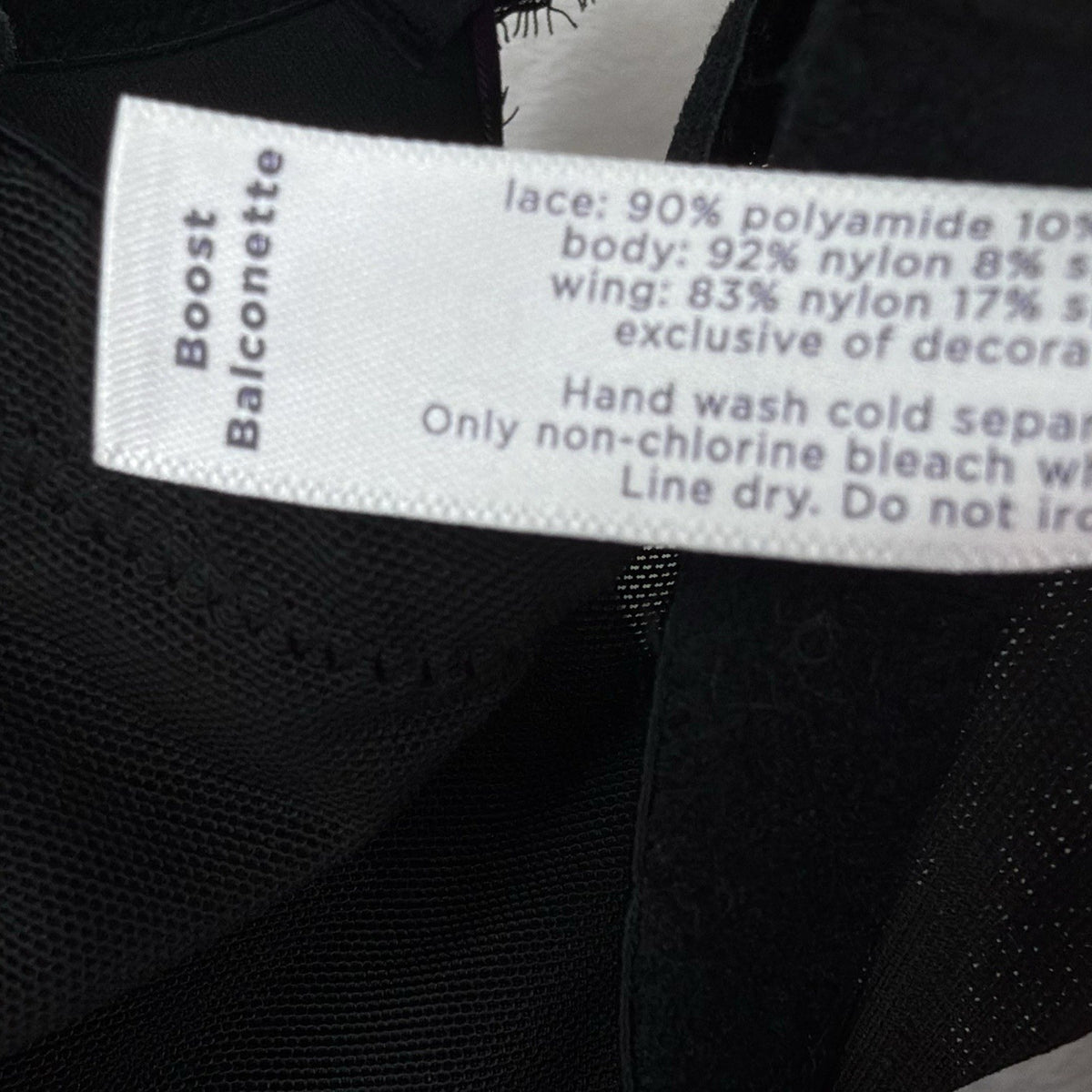 Cacique Bra 42F Boost Balconette Black Purple Strappy Lane Bryant New NWT