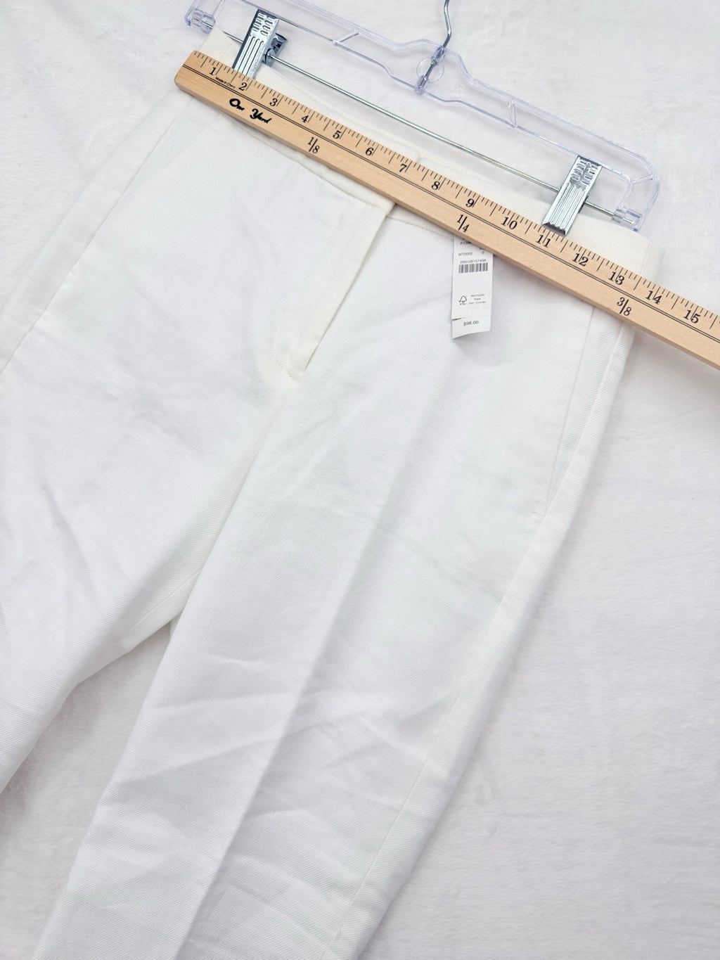 J Crew Hayden Kickout Crop Pants 0 Womens Stretch Linen White New NWT