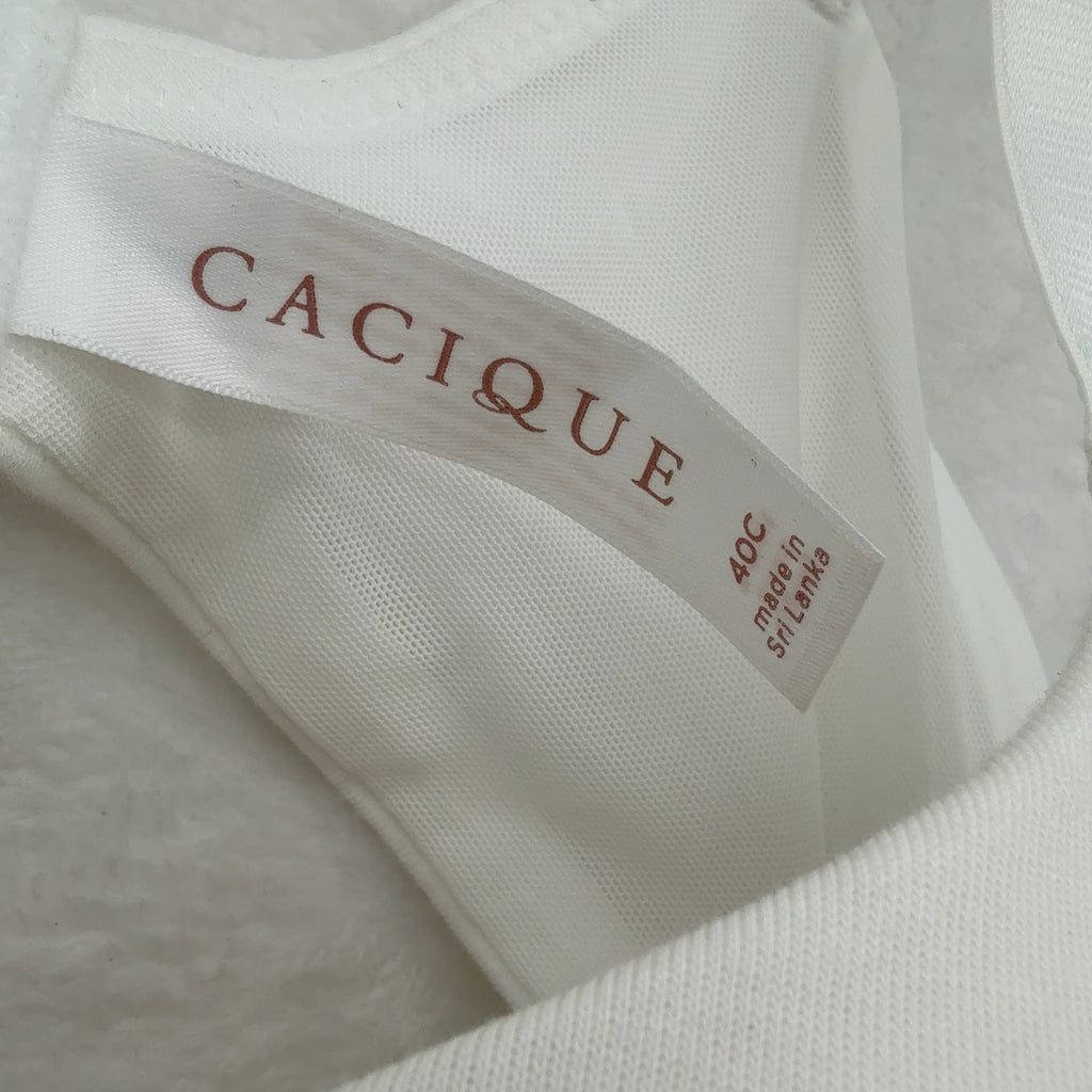 Cacique Bra 40C Lightly Lined T Shirt Womens White Lane Bryant