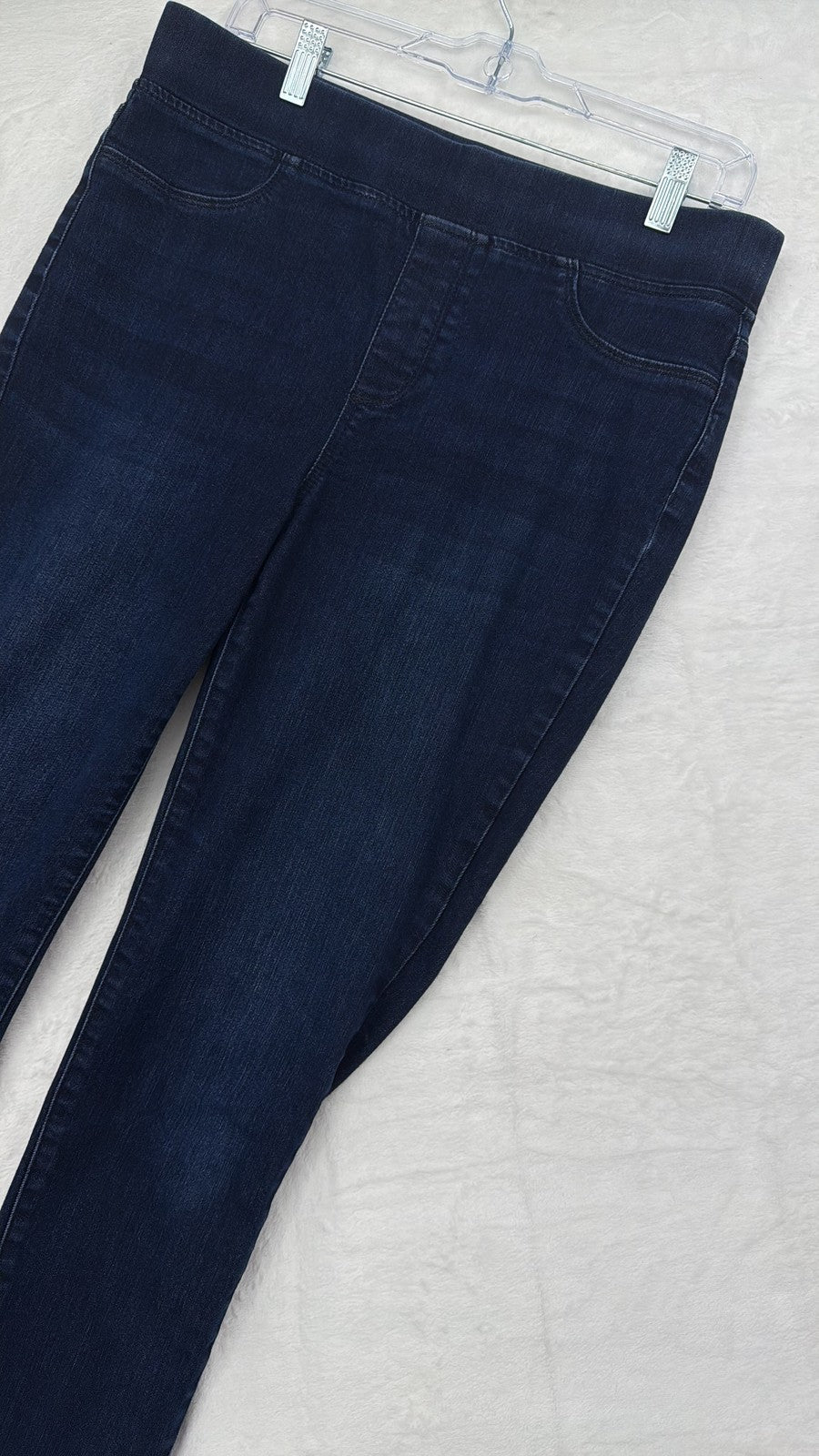 Talbots Pull On Jegging Jeans 10 Womens Dark Blue Stretch Denim