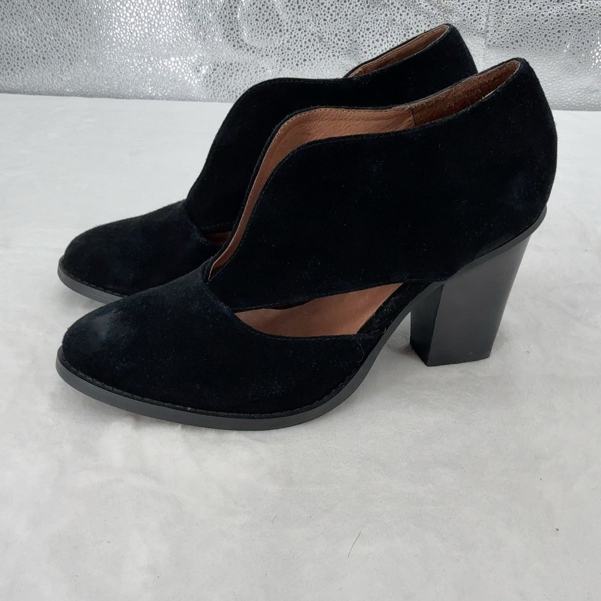 Free People X Jeffrey Campbell Booties 10 Womens Ankle Boots Suede Slip On Black