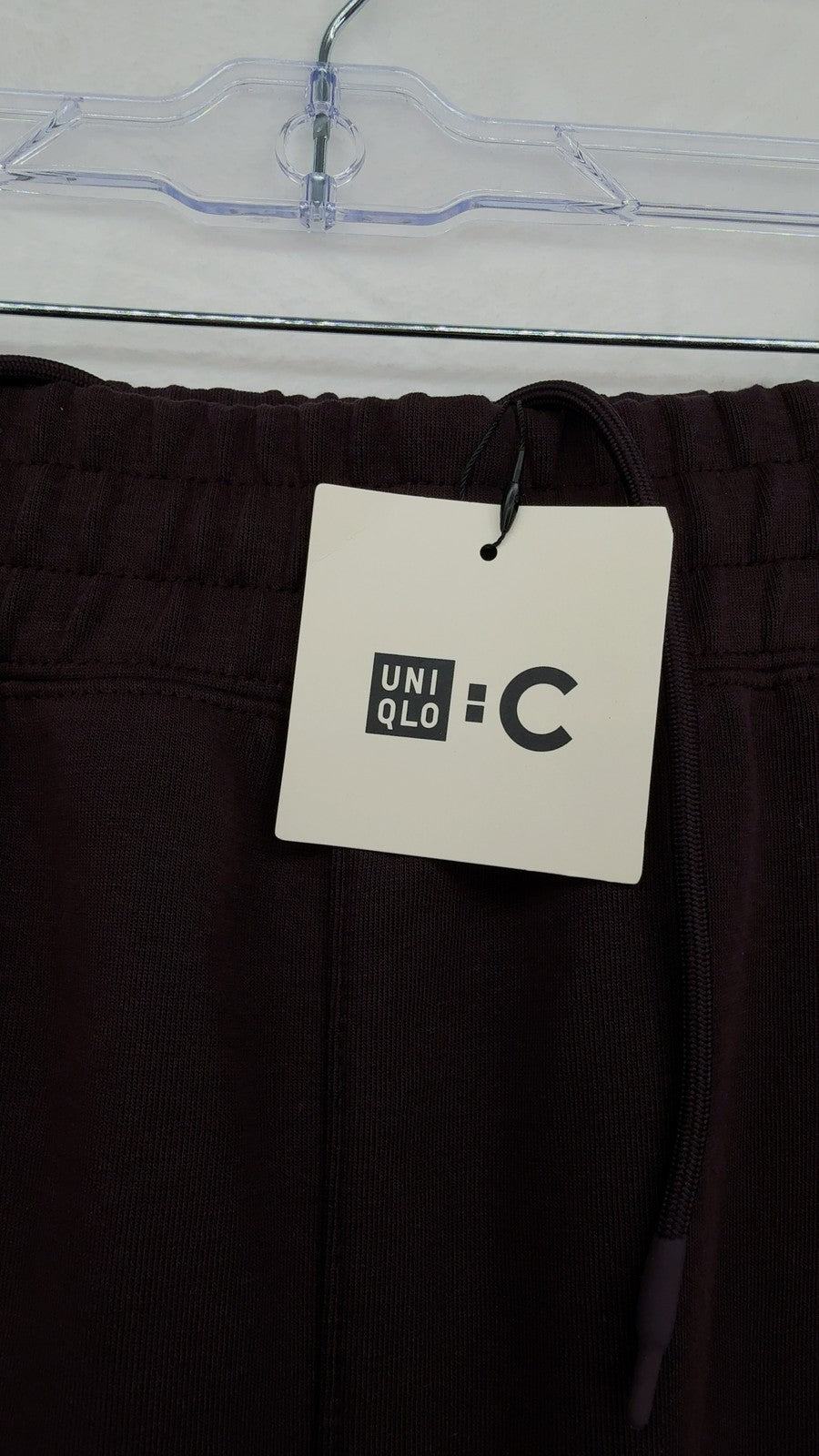 Uniqlo C Sweat Wide Shorts 3XL Mens Wine 10”  Elastic Waist Drawstring New NWT