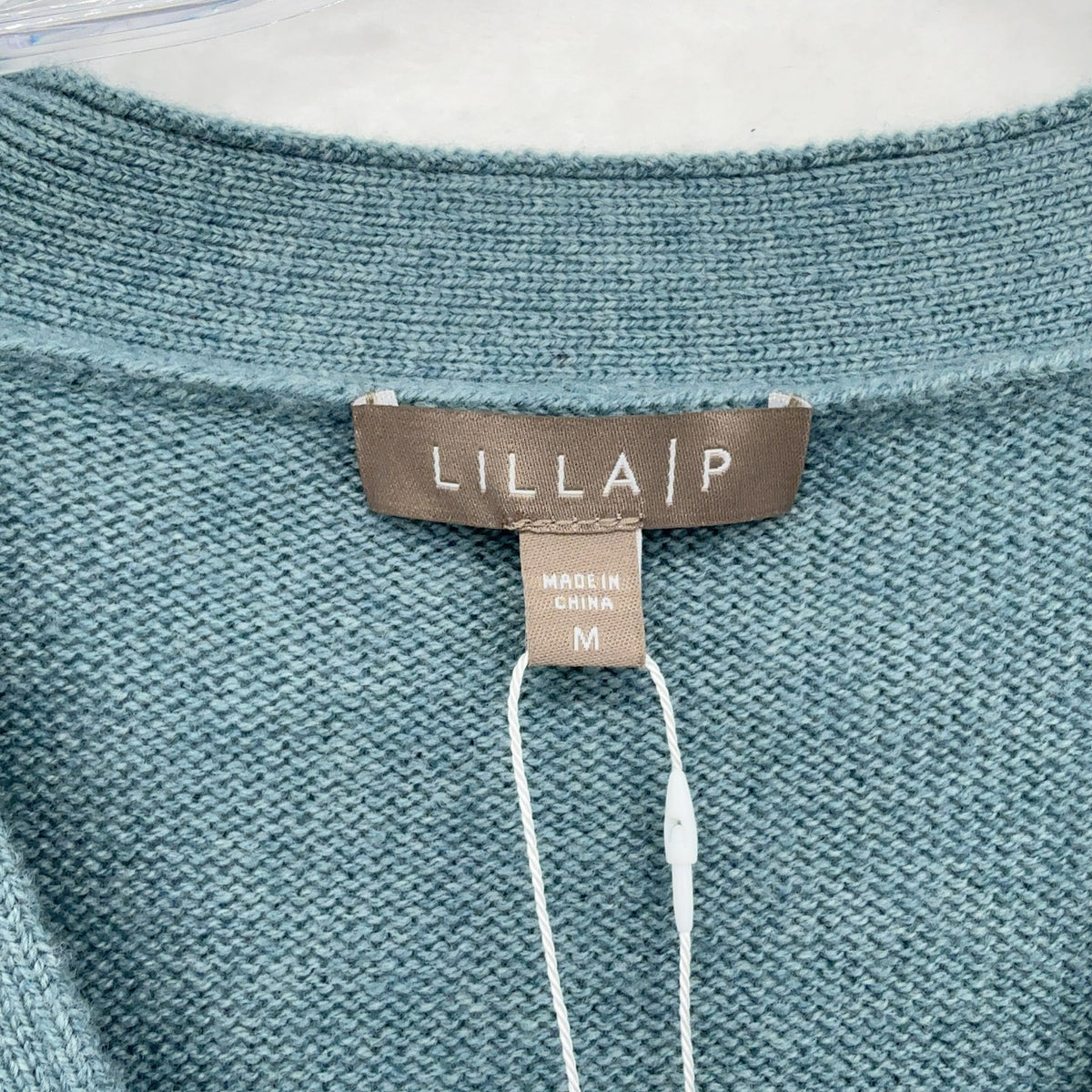 Lilla P Sweater Medium Womens Blue Cashmere Blend Merino Wool New NWT