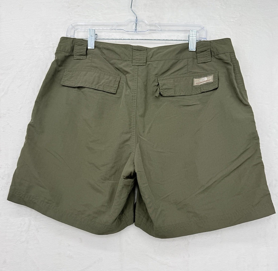 The North Face Hiking Shorts 14 Womens Olive Green Utility Nylon 6”