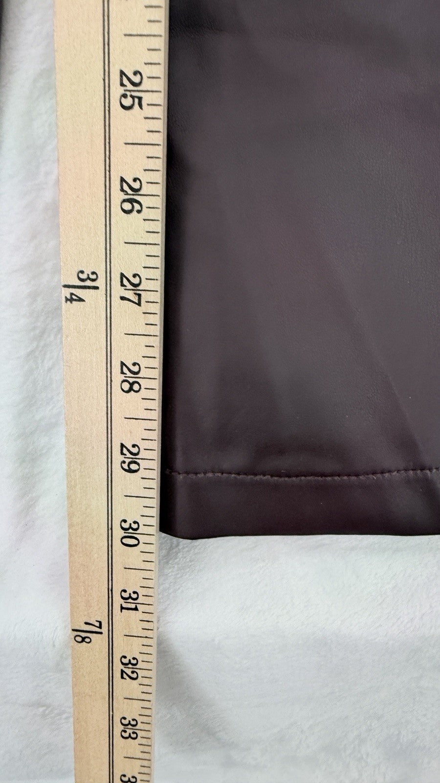 We’re All Pretty Girls Faux Leather Pants XS Burgundy Pull On Straight Leg New