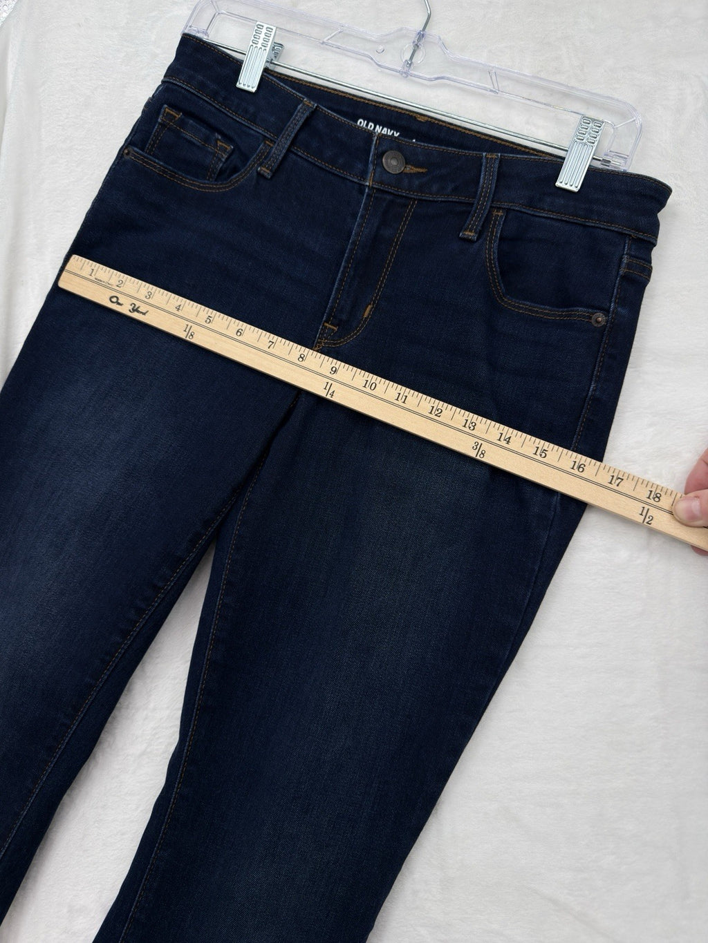 Old Navy Mid Rise Kicker Bootcut Jeans 4 Dark Blue Womens Denim Boot Cut