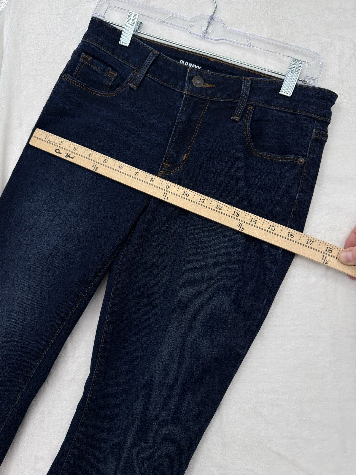 Old Navy Mid Rise Kicker Bootcut Jeans 4 Dark Blue Womens Denim Boot Cut