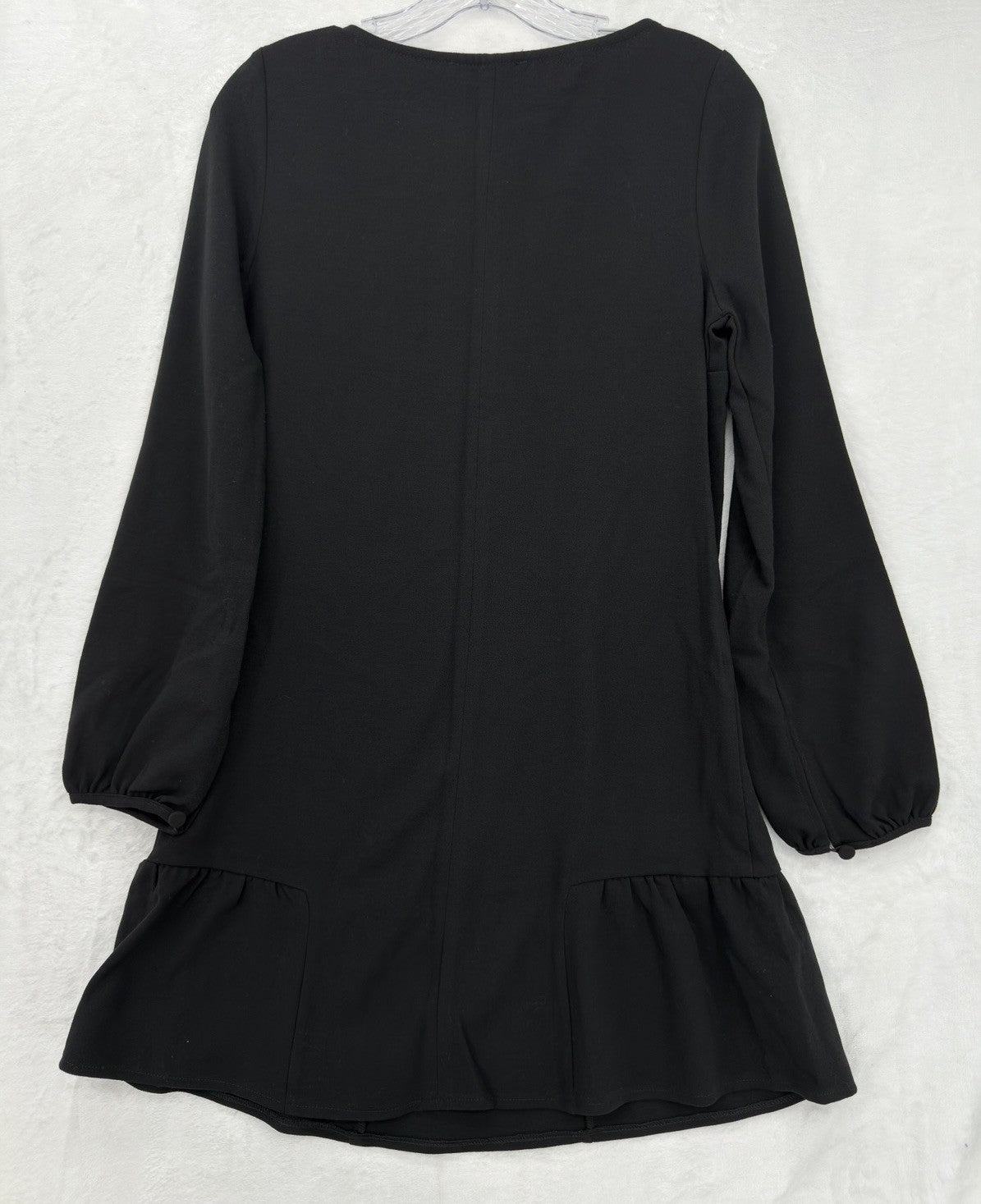 ASOS Mini Dress 4 Navy Blue Long Sleeve Shift Drop Waist Womens NWT