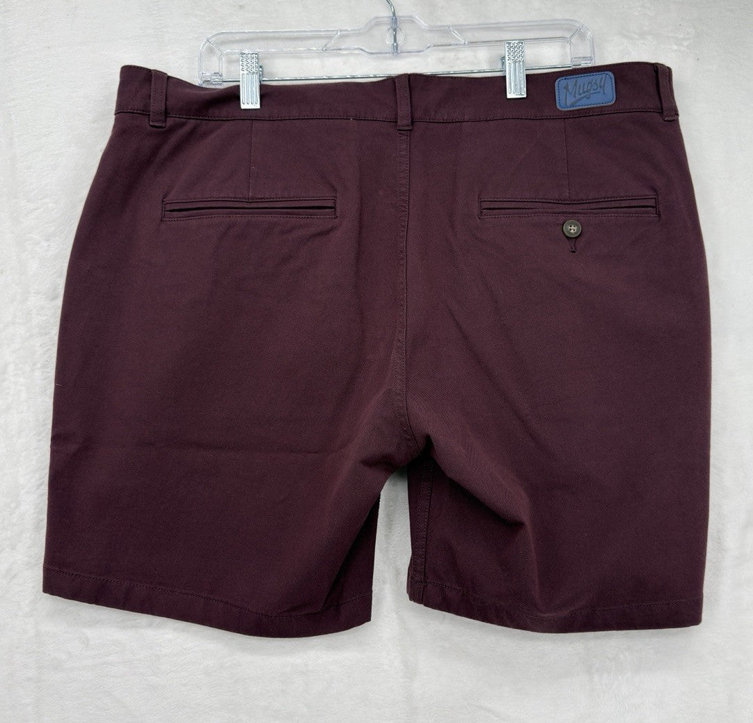 Mugsy Shorts 38 Ports 7” Maroon Chino Mens